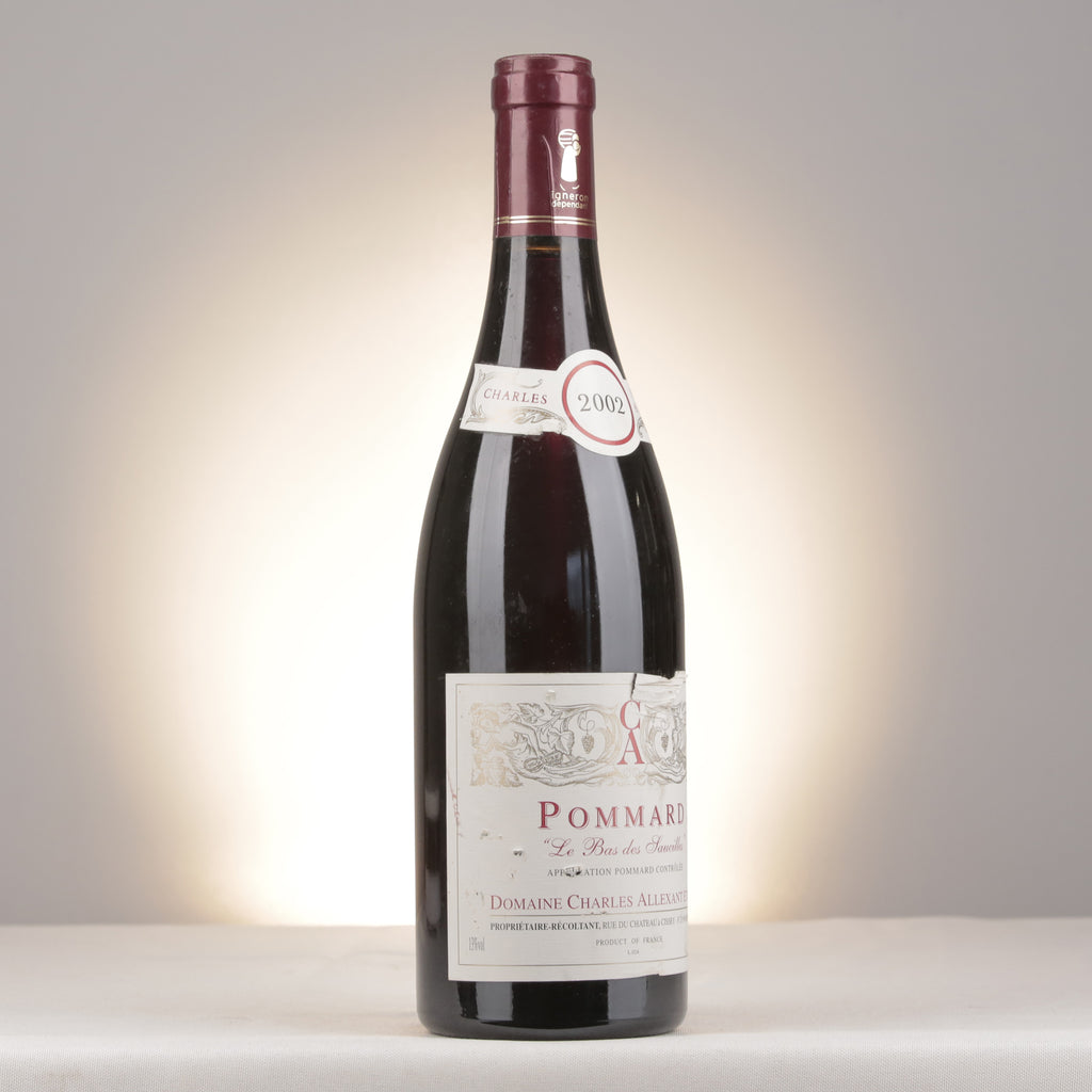 Charles Allexant et Fils Pommard Le Bas des Saucilles 2002 Bottle turned right