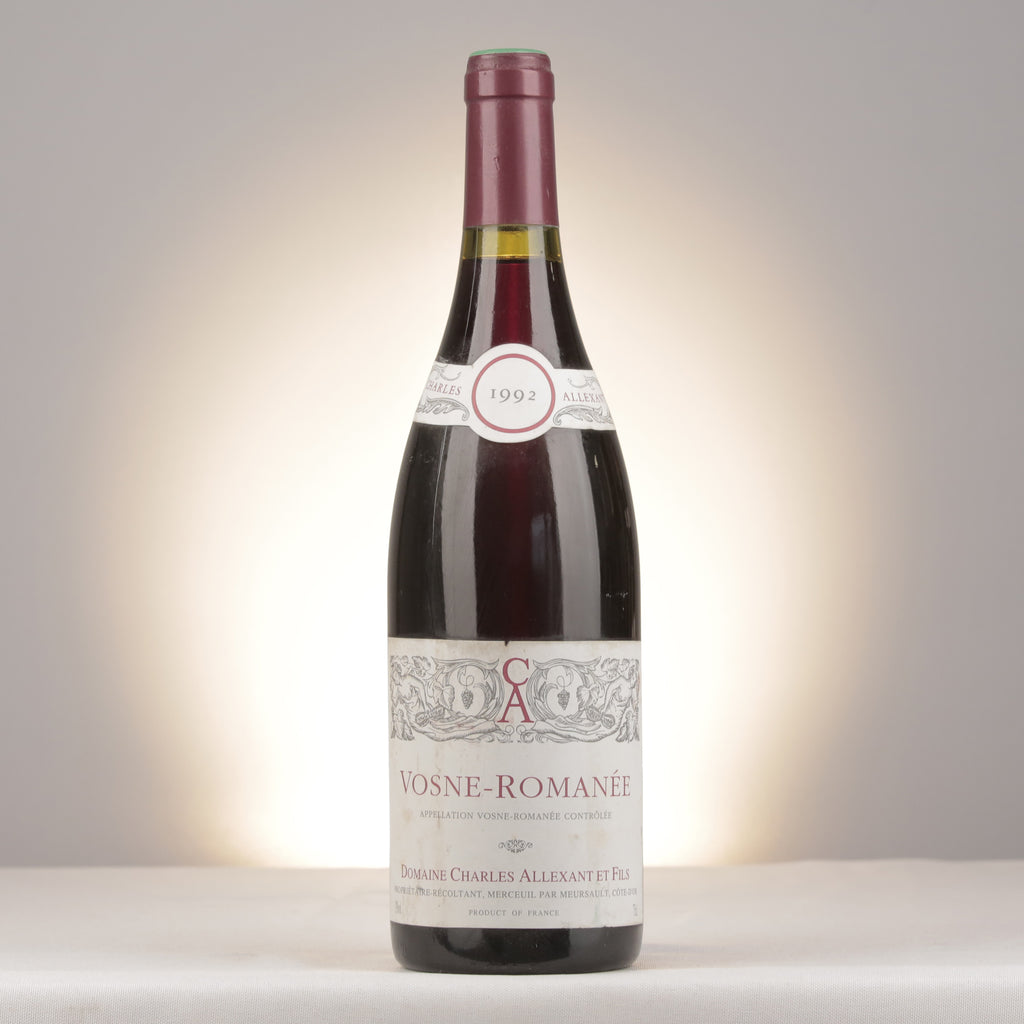 Charles Allexant et Fils Vosne-Romanée 1992 Bottle front
