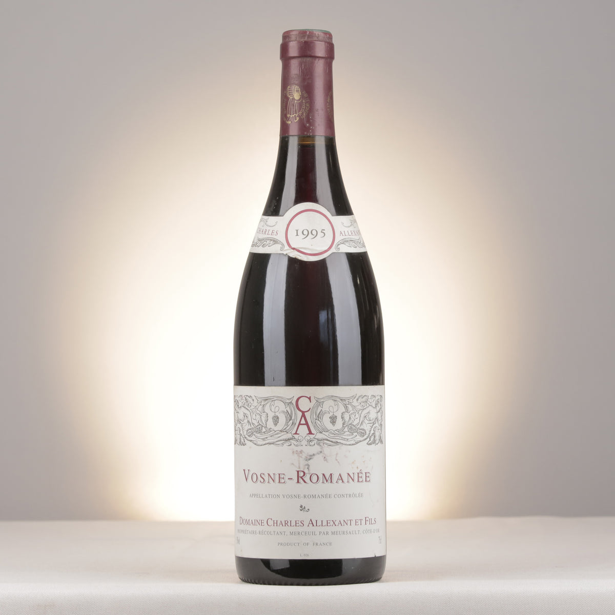 Charles Allexant et Fils Vosne-Romanée 1995 Bottle front