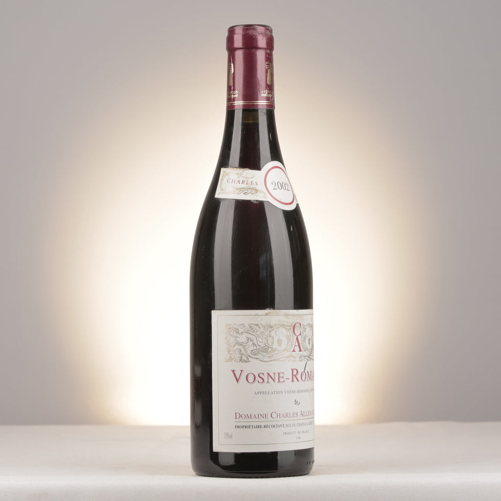 Charles Allexant et Fils Vosne-Romanée 2002 Bottle turned right