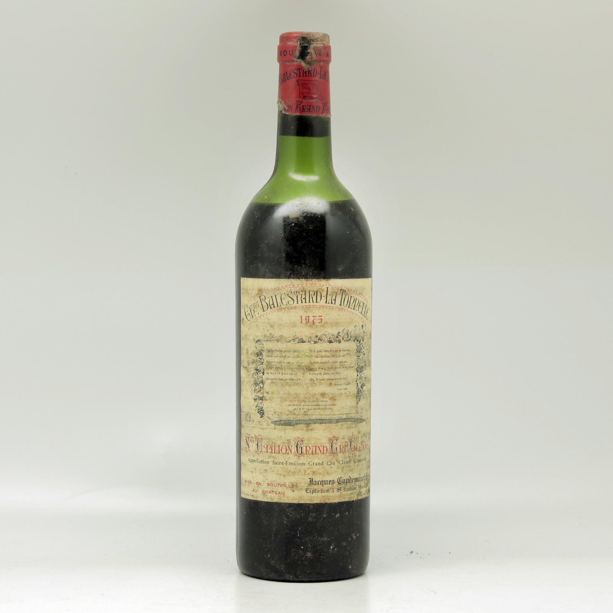 Chateau Balestard la Tonnelle 1975 Red wine Bottle