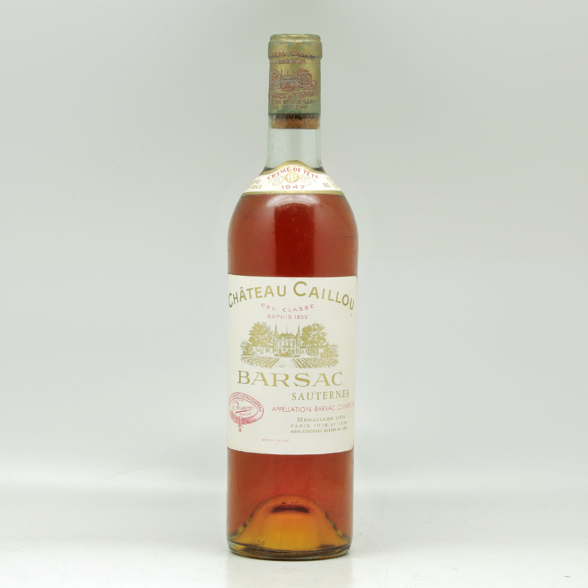 Château Caillou Chateau Caillou 1947 White wine Bottle