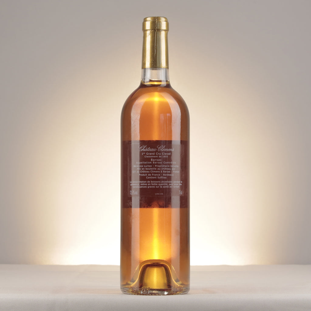 Château Climens 2009 Bottle back