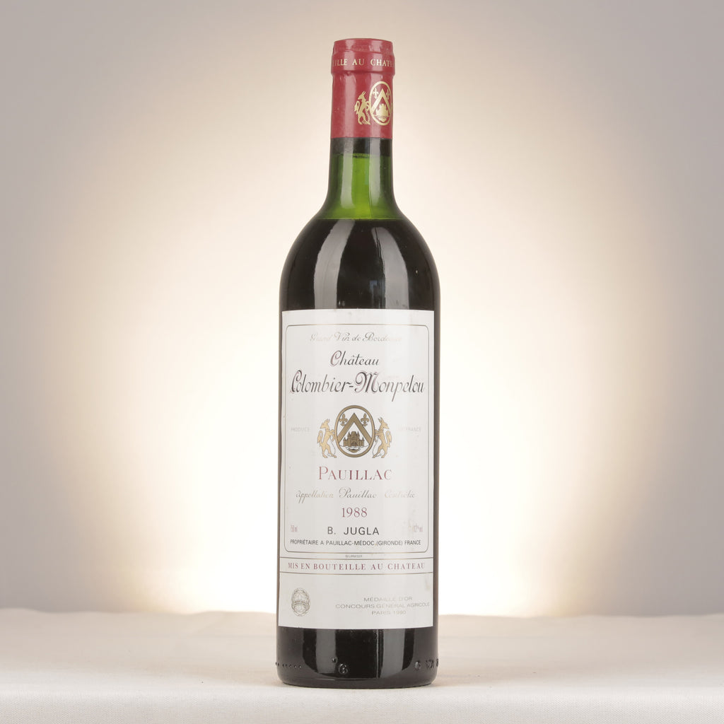 Château Colombier-Monpelou Château Colombier-Monpelou 1988 Bottle front (lot 4adb)