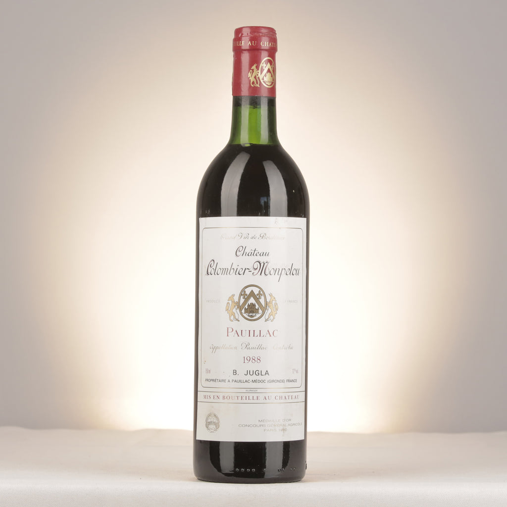 Château Colombier-Monpelou Château Colombier-Monpelou 1988 Bottle front (lot 6fd1)