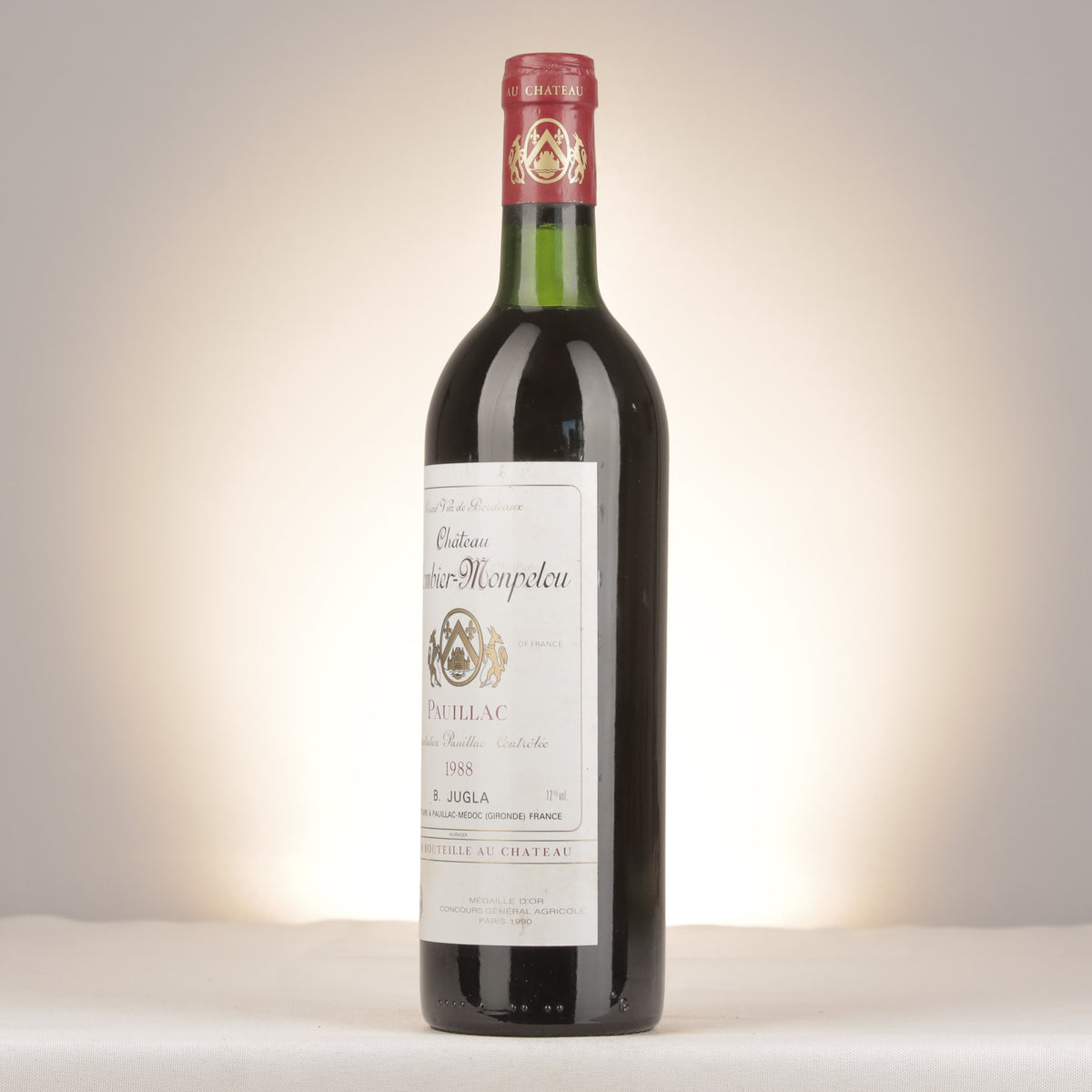 Château Colombier-Monpelou Château Colombier-Monpelou 1988 Bottle turned left (lot 6fd1)