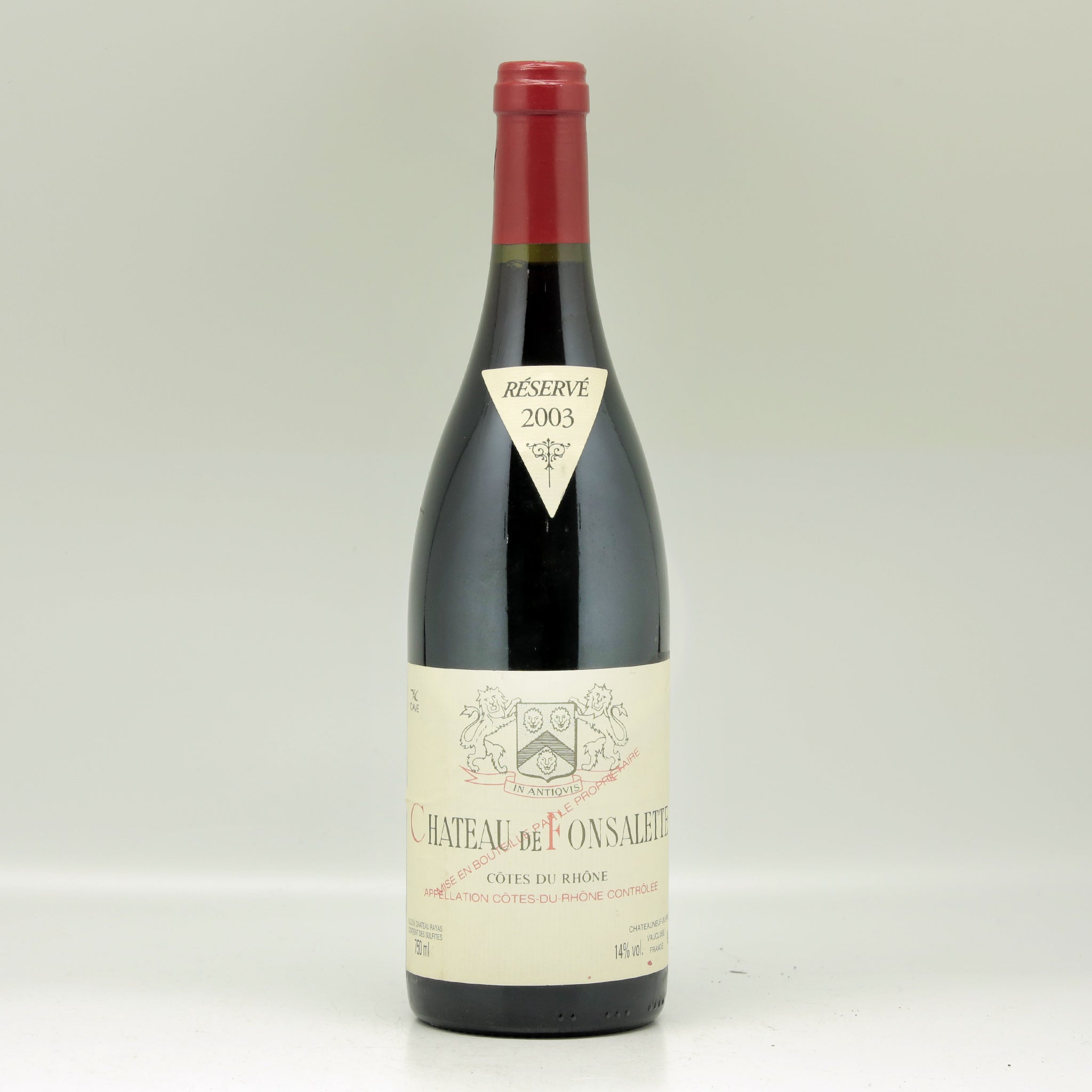 Château de Fonsalette 2003 Red wine Bottle