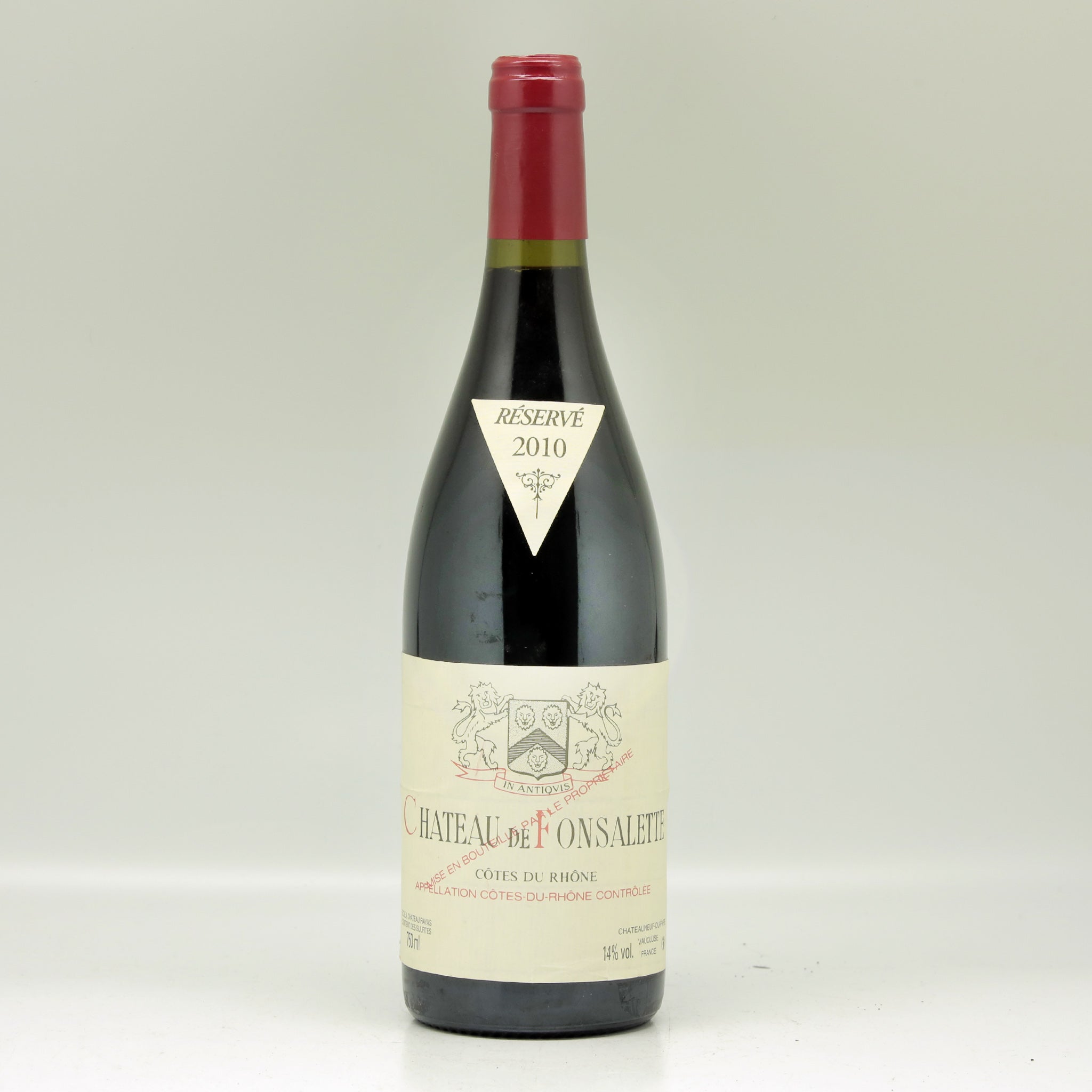 Château de Fonsalette 2010 Red wine Bottle