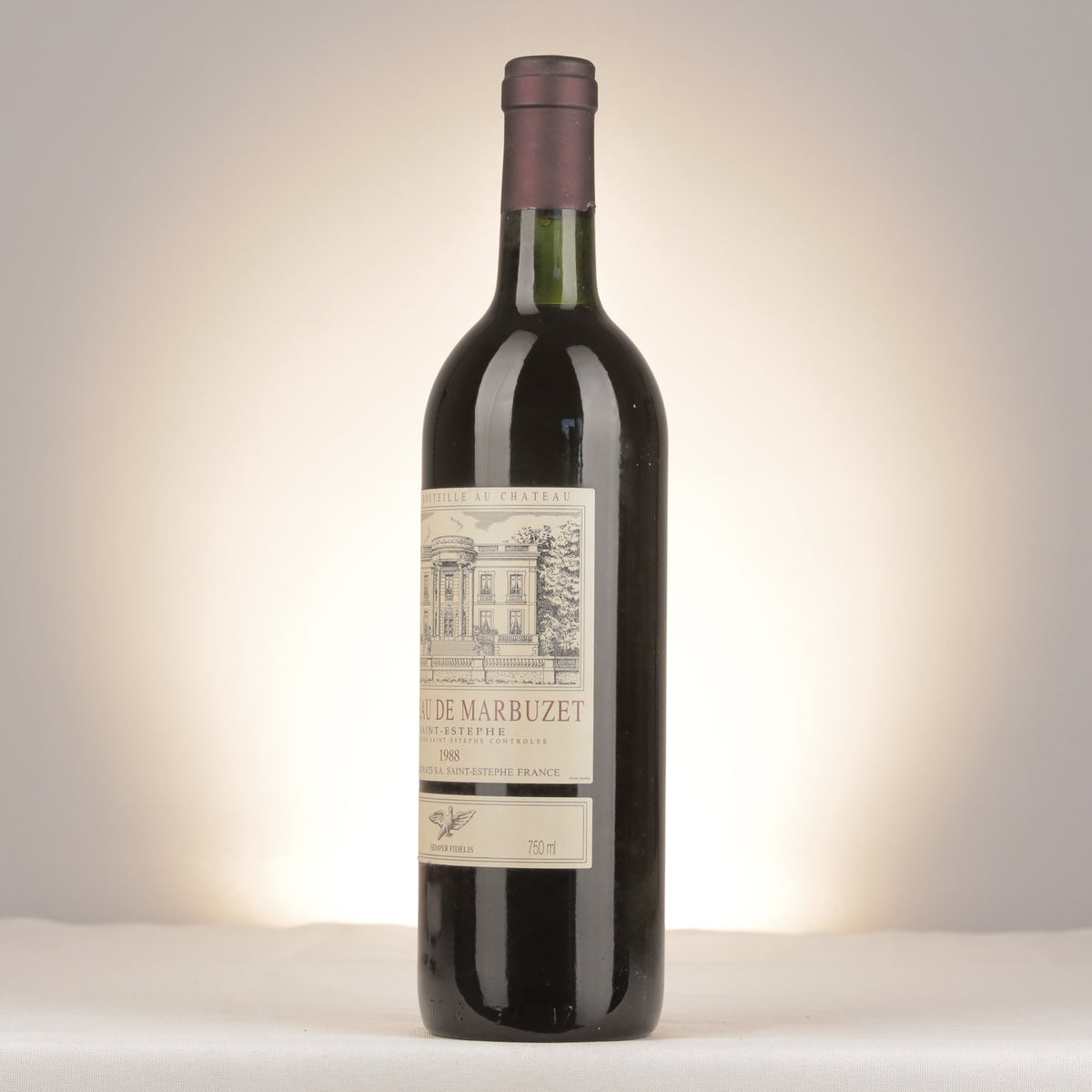 Château de Marbuzet Château de Marbuzet 1988 Bottle turned left