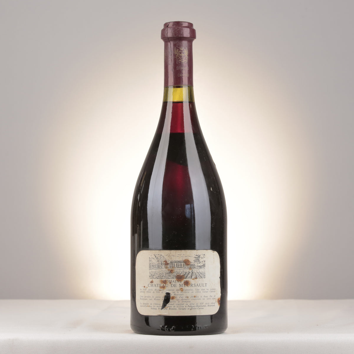 Château de Meursault Pommard 1er Cru Clos des Épenots 1987 Bottle back