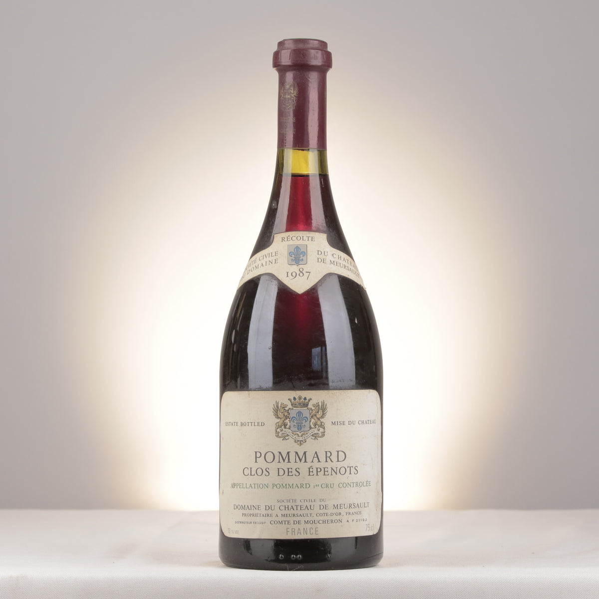 Château de Meursault Pommard 1er Cru Clos des Épenots 1987 Bottle front