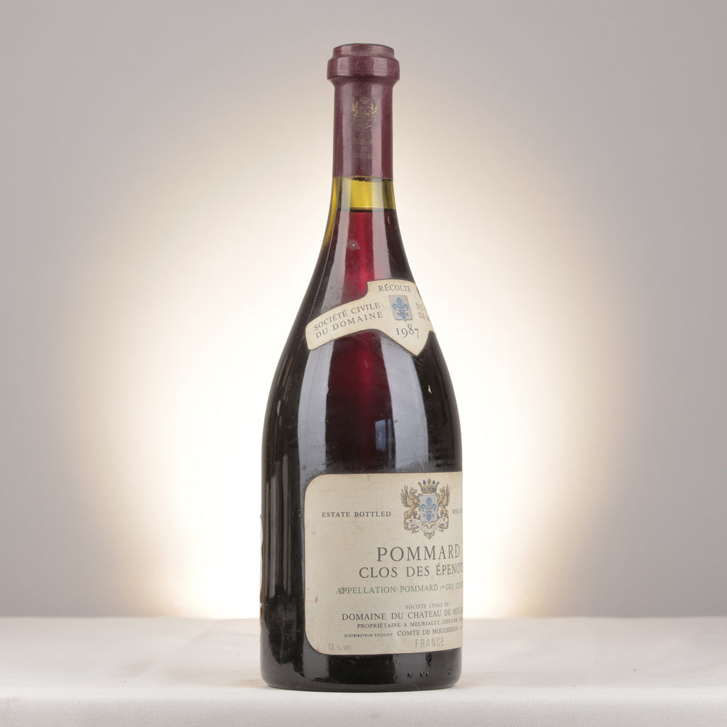 Château de Meursault Pommard 1er Cru Clos des Épenots 1987 Bottle turned right