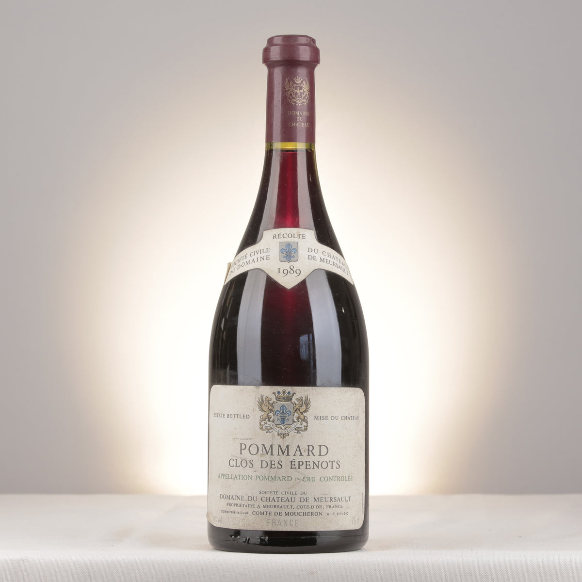 Château de Meursault Pommard 1er Cru Clos des Épenots 1989 Bottle front (lot 26dc)