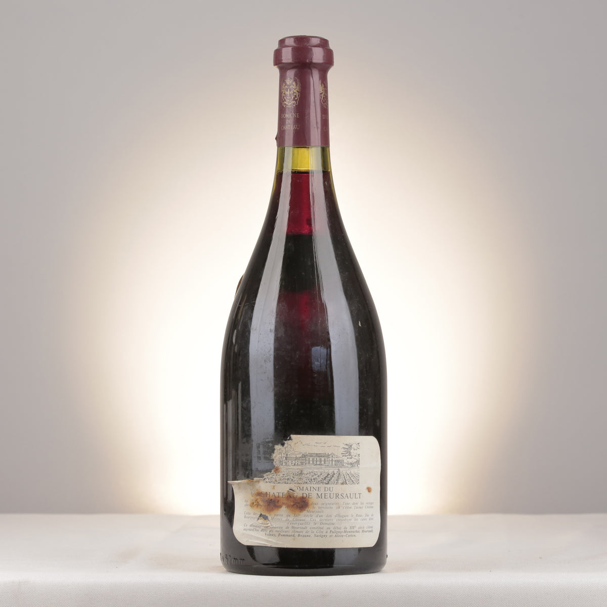 Château de Meursault Pommard 1er Cru Clos des Épenots 1989 Bottle back (lot 7892)