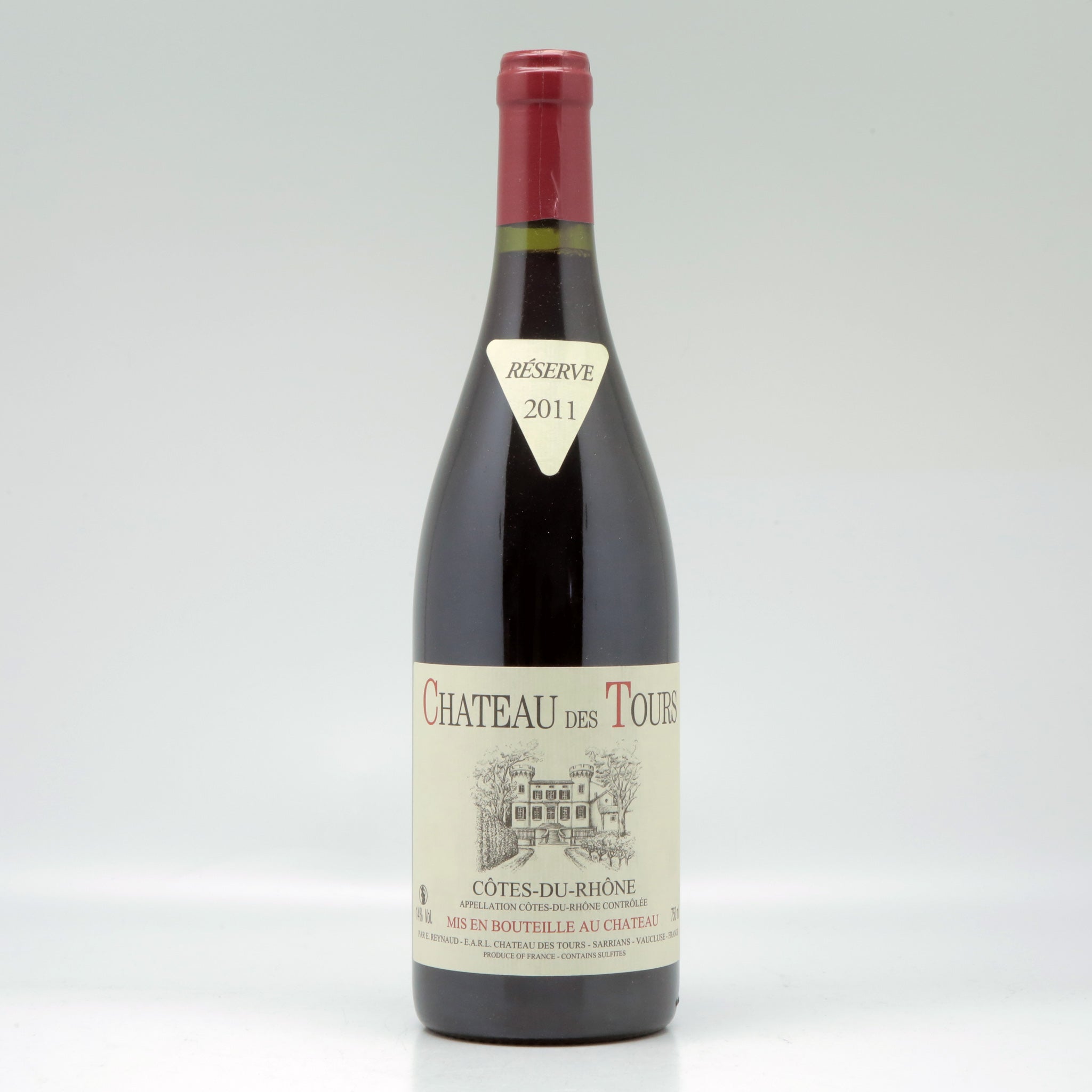 Château des Tours Côtes du Rhône Red 2011 Bottle front
