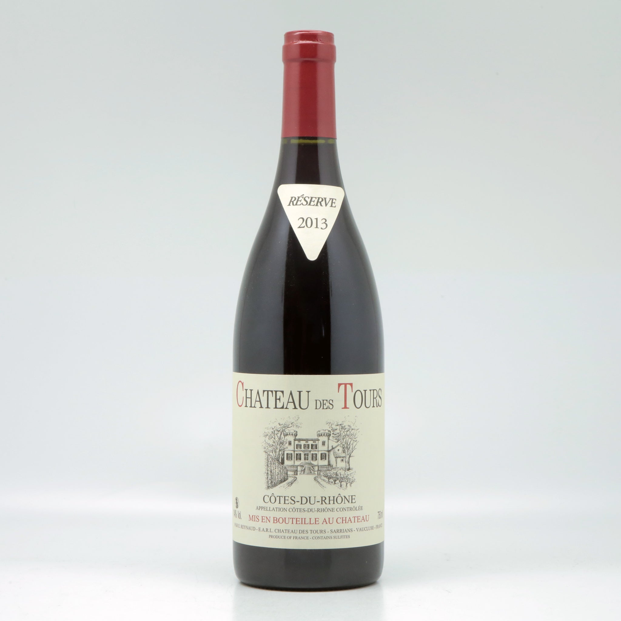 Château des Tours Côtes du Rhône Red 2013 Bottle front