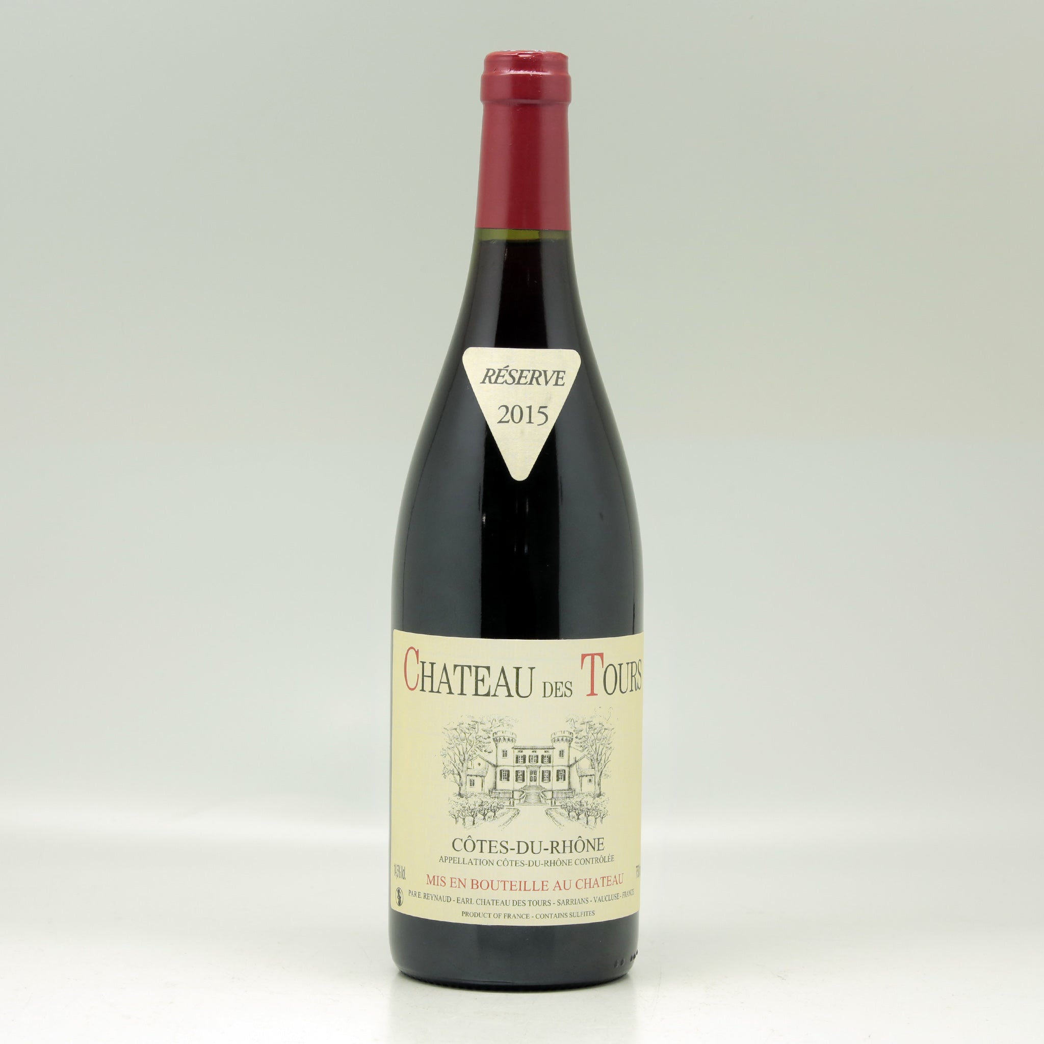 Château des Tours Côtes du Rhône Red 2015 Bottle front