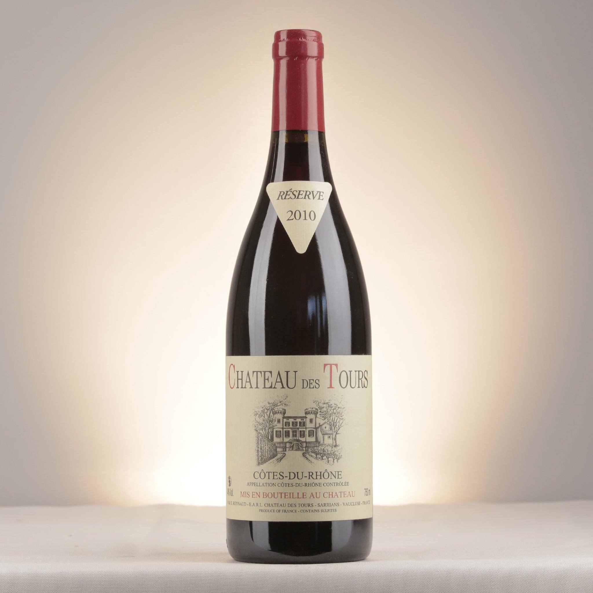 Château des Tours Côtes du Rhône Red 2010 Bottle front