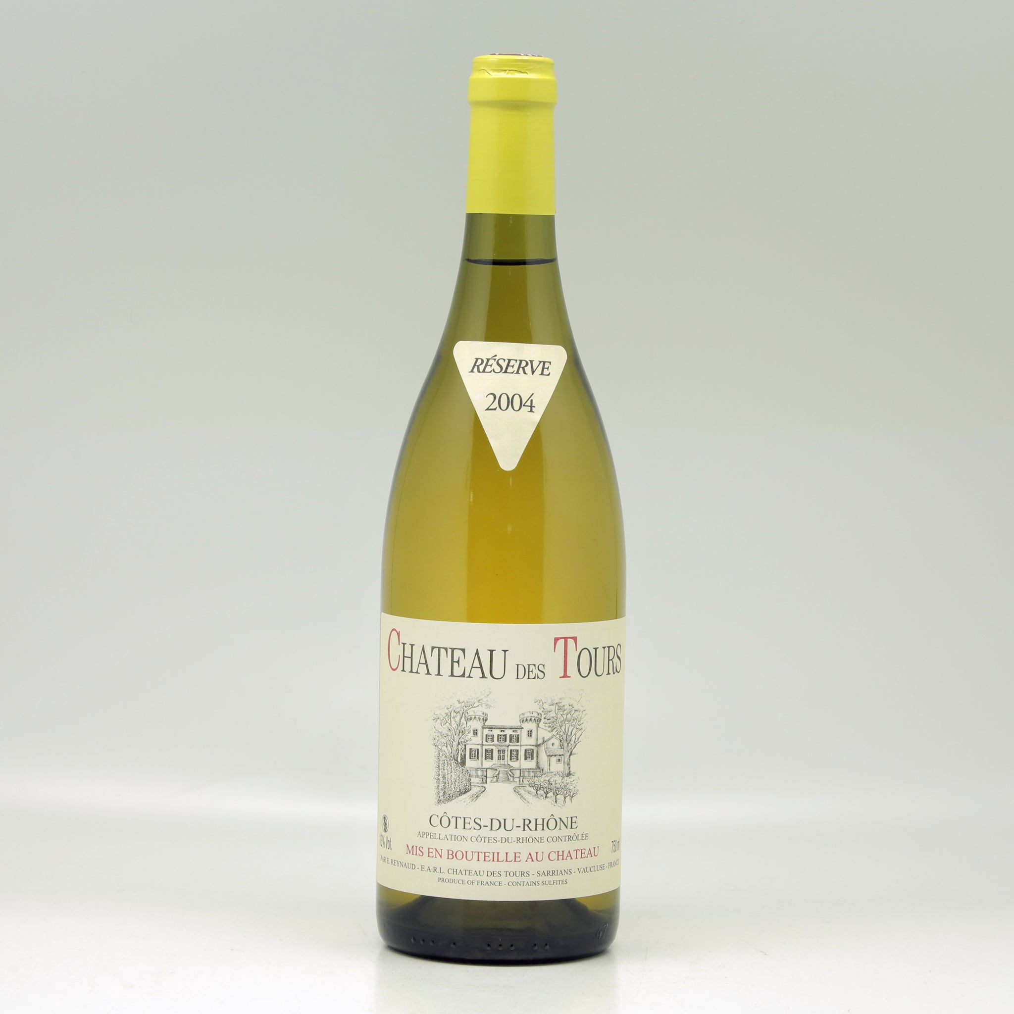Château des Tours Côtes du Rhône White 2004 Bottle front
