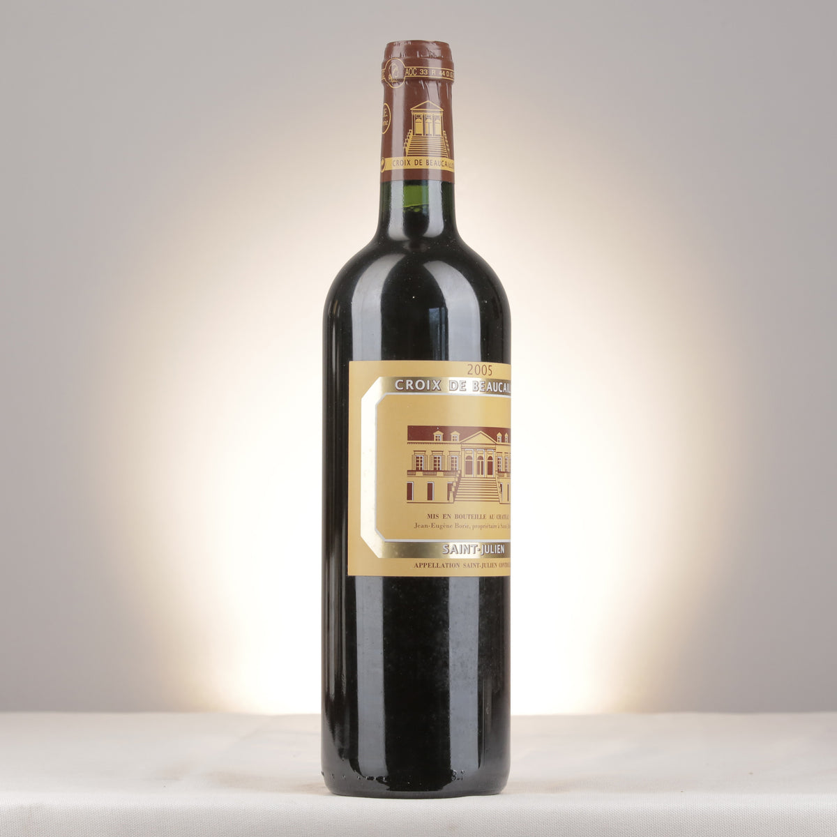 Château Ducru-Beaucaillou La Croix Ducru-Beaucaillou Saint-Julien 2005 Bottle turned right