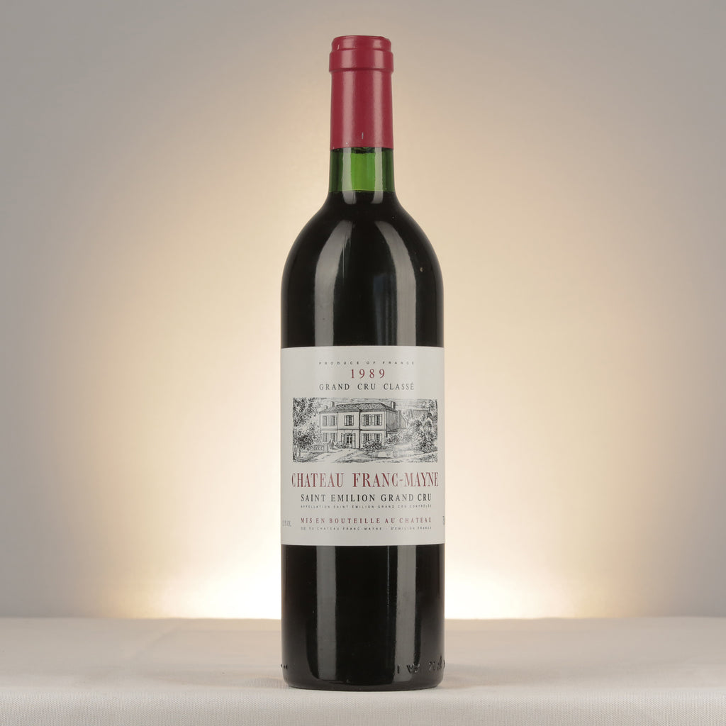 Château Franc Mayne 1989 Bottle front (lot 2250)