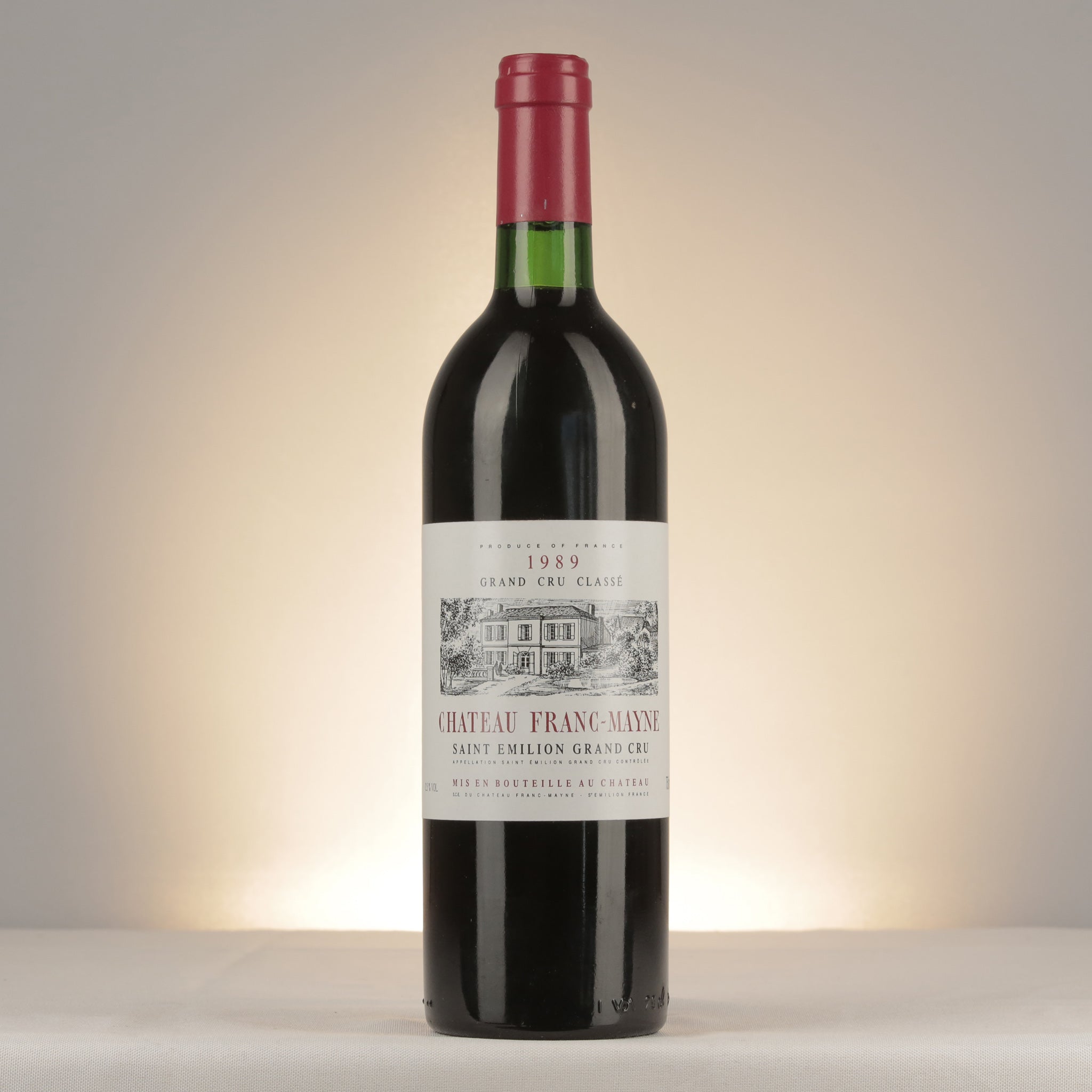 Château Franc Mayne 1989 Bottle front (lot 2250)
