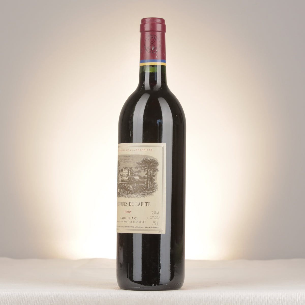 Château Lafite-Rothschild Carruades de Lafite-Rothschild 1992 Bottle turned left