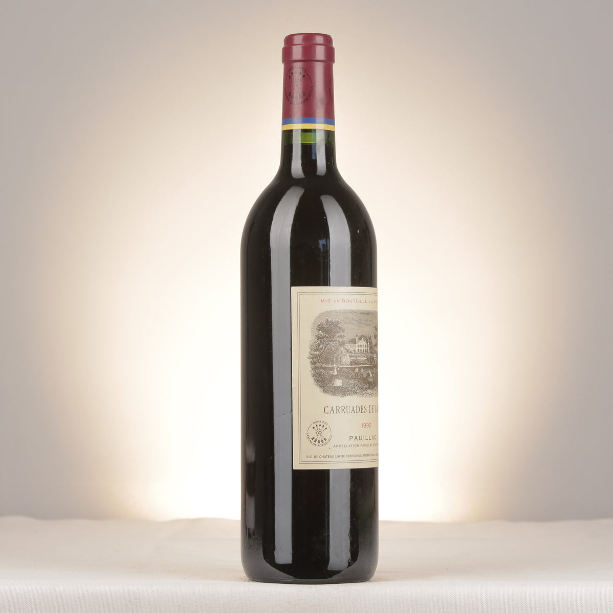 Château Lafite-Rothschild Carruades de Lafite-Rothschild 1992 Bottle turned right