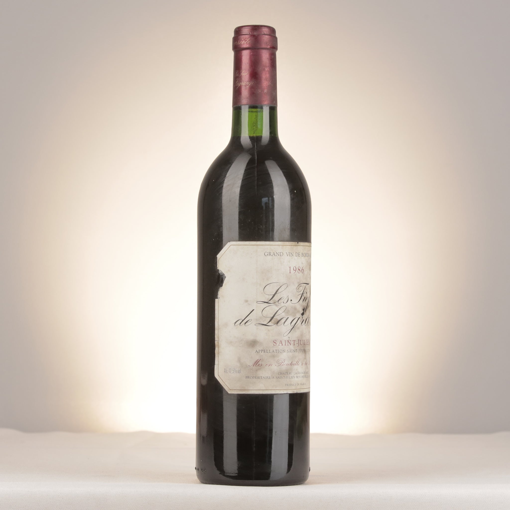 Château Lagrange Les Fiefs de Lagrange Saint-Julien 1986 Bottle label