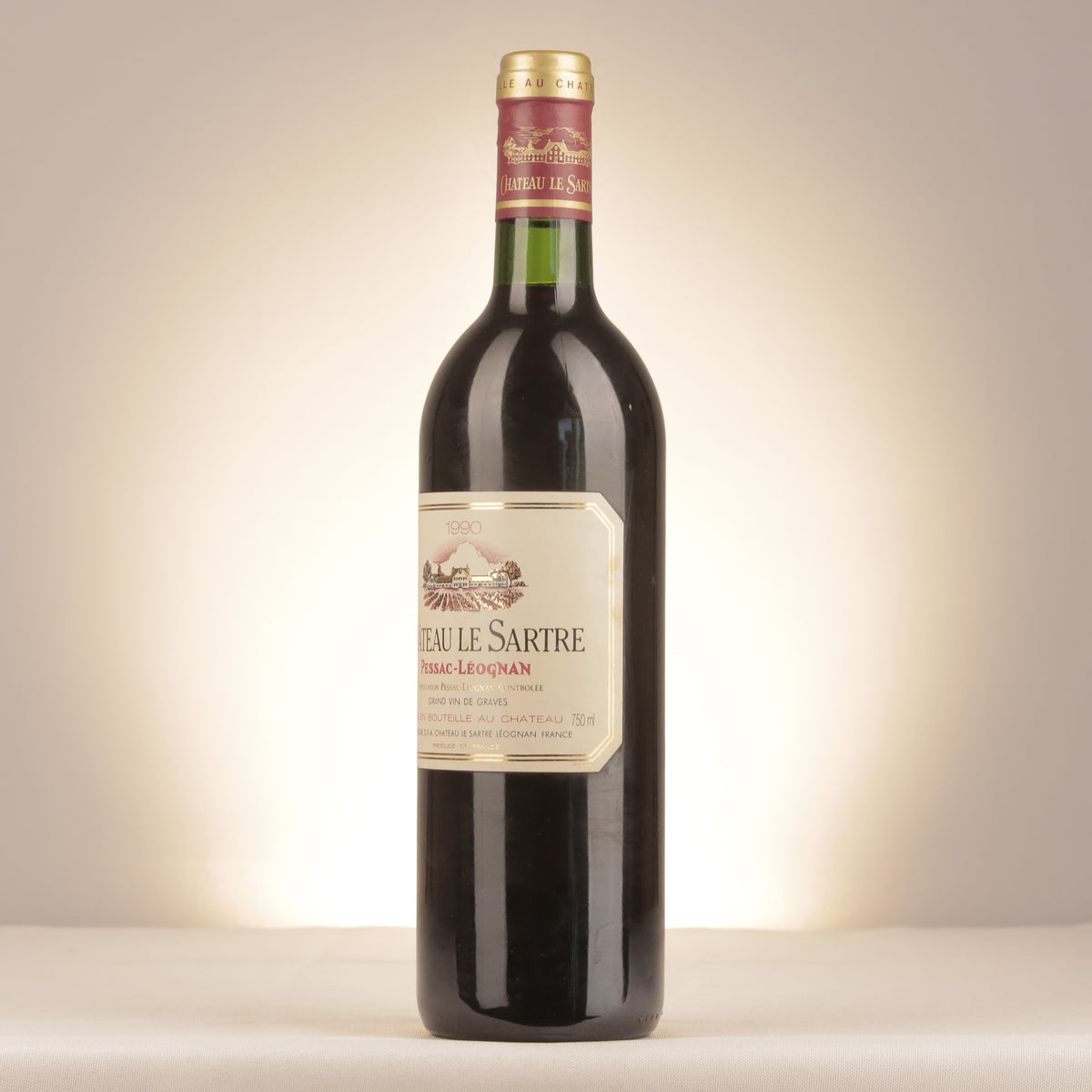 Château Le Sartre Château Le Sartre 1990 Bottle turned left