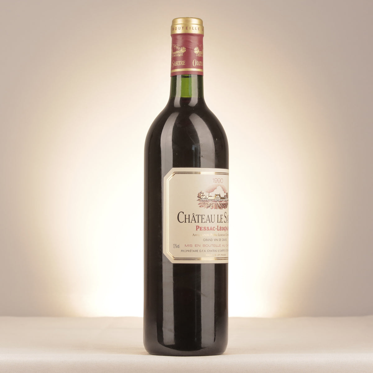 Château Le Sartre Château Le Sartre 1990 Bottle turned right