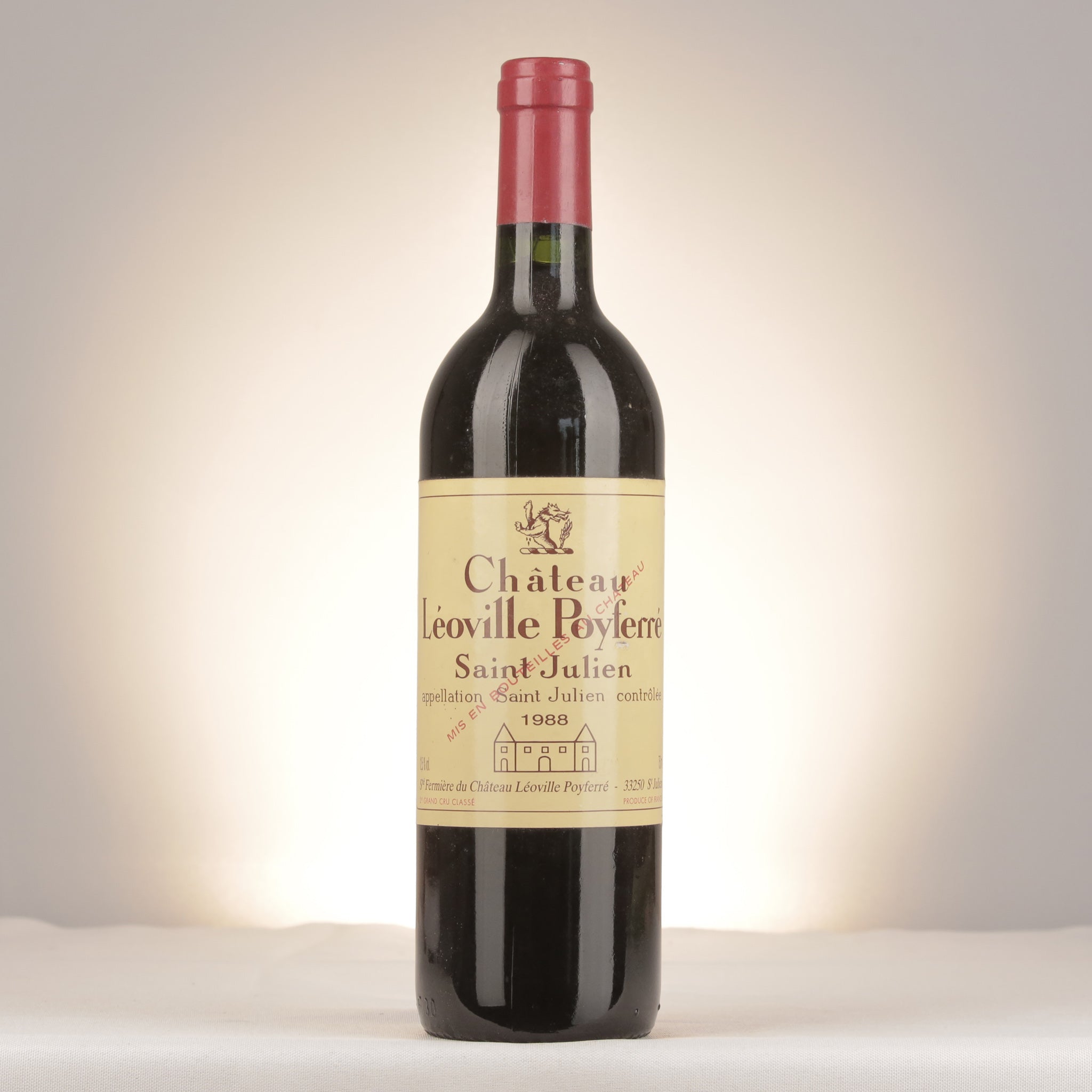 Château Léoville Poyferré Château Léoville Poyferré 1988 Bottle front