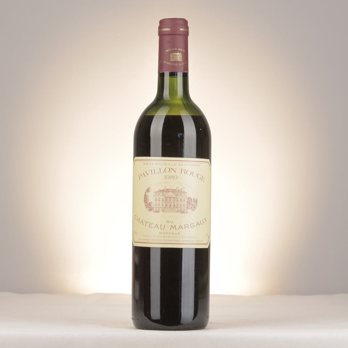Château Margaux Pavillon Rouge du Château Margaux 1989 Bottle front (lot 0347)