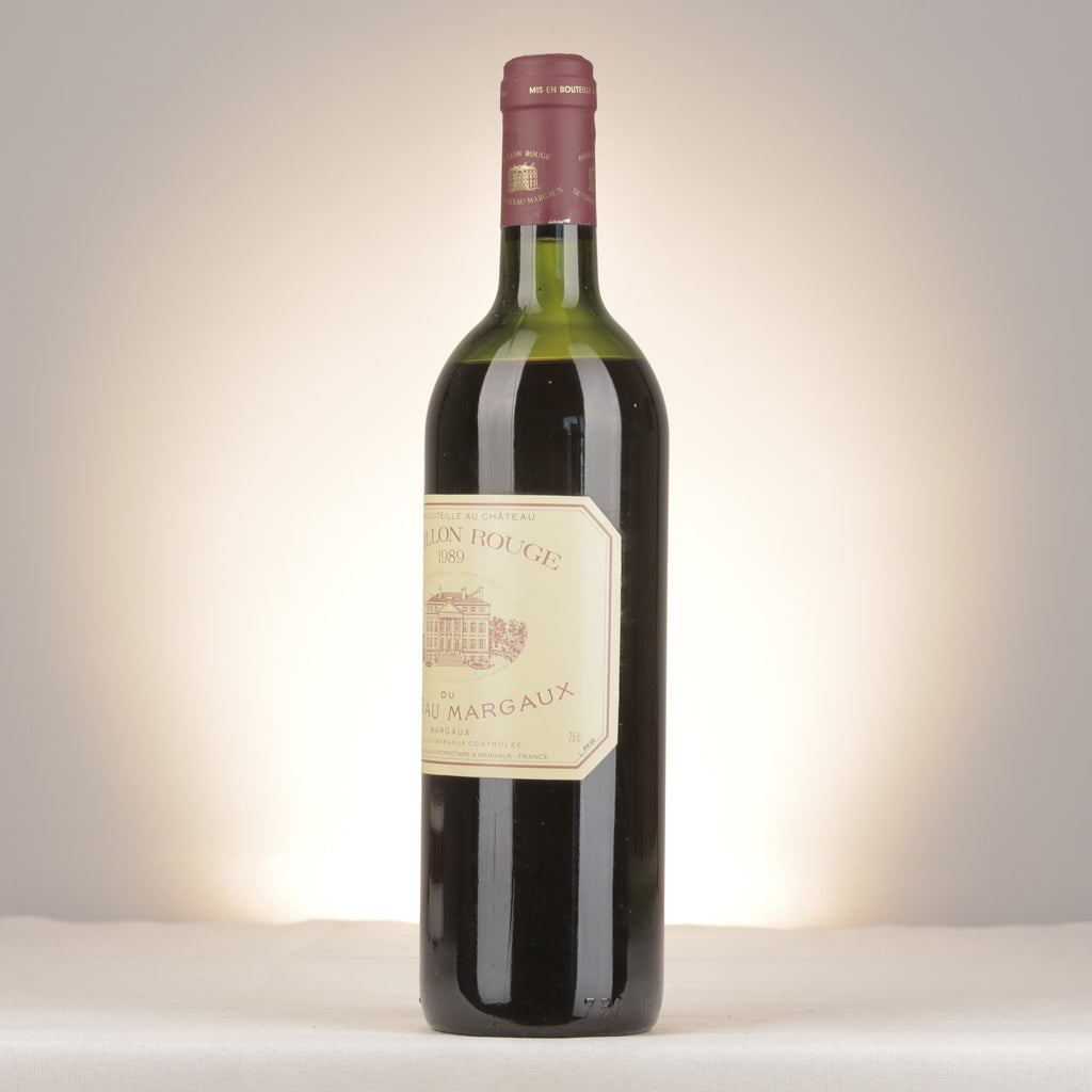 Château Margaux Pavillon Rouge du Château Margaux 1989 Bottle turned left (lot 0347)
