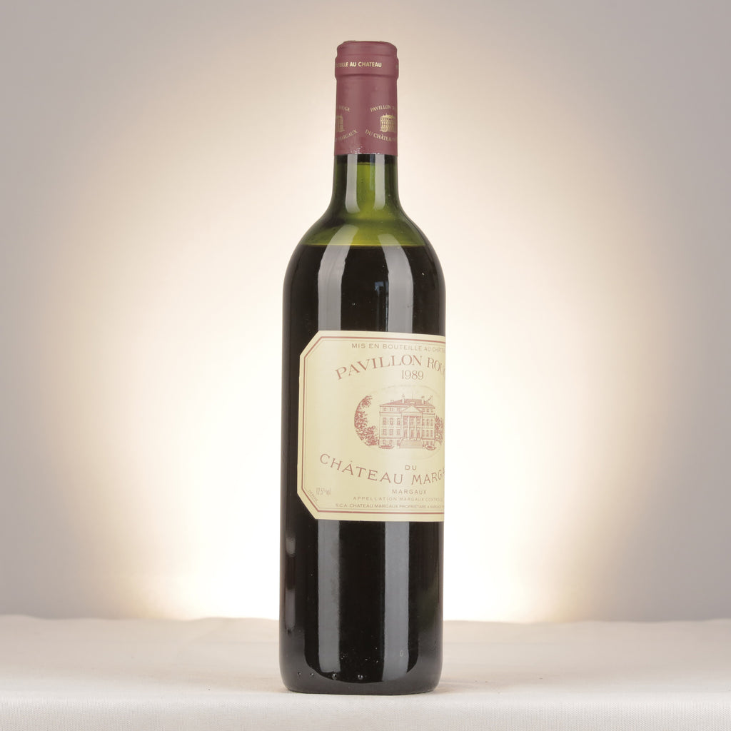 Château Margaux Pavillon Rouge du Château Margaux 1989 Bottle turned right (lot 0347)
