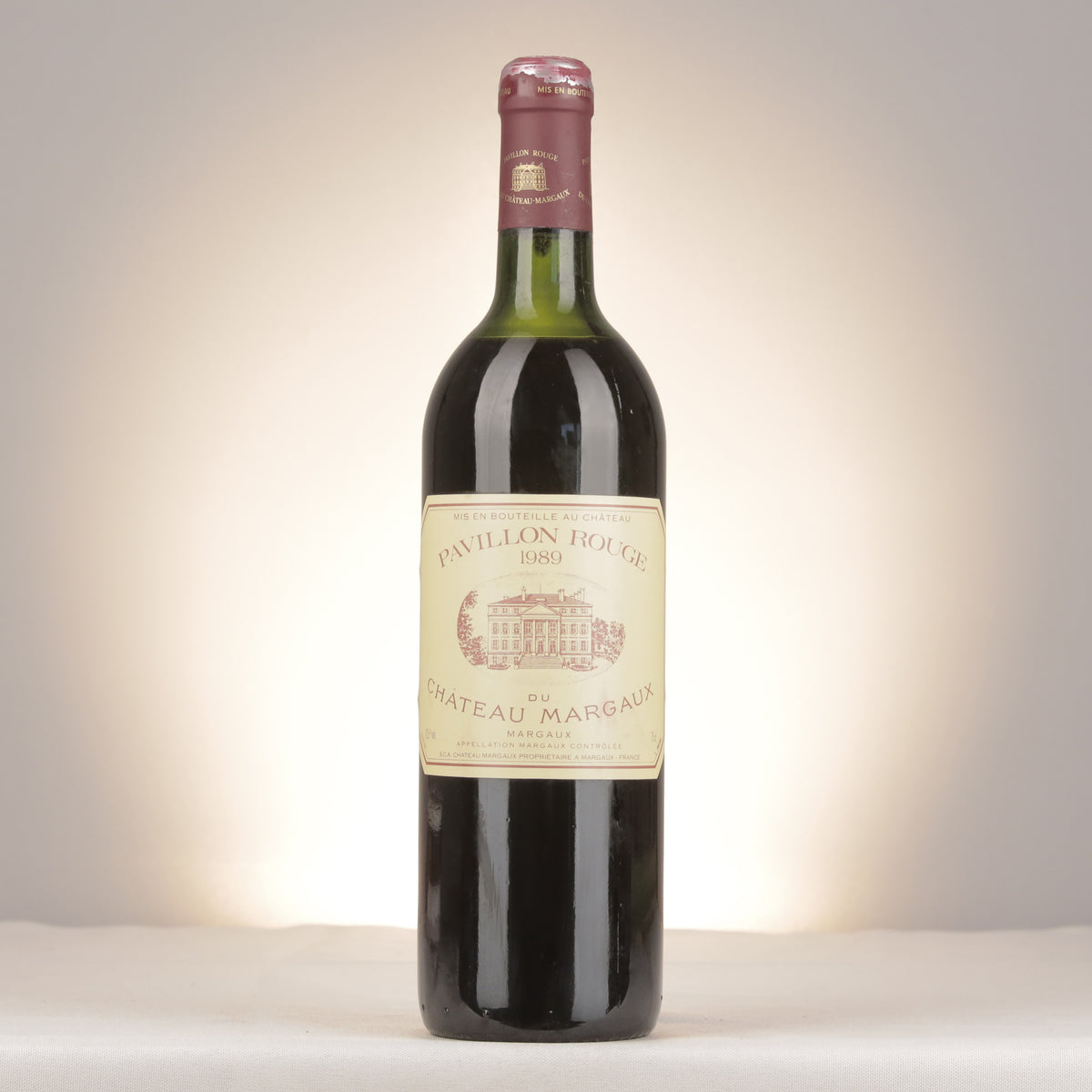 Château Margaux Pavillon Rouge du Château Margaux 1989 Bottle front (lot 433d)