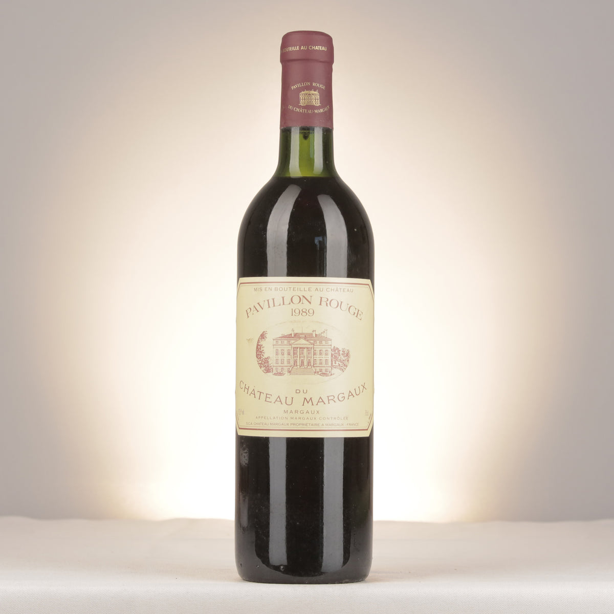 Château Margaux Pavillon Rouge du Château Margaux 1989 Bottle front (lot 8fb1)