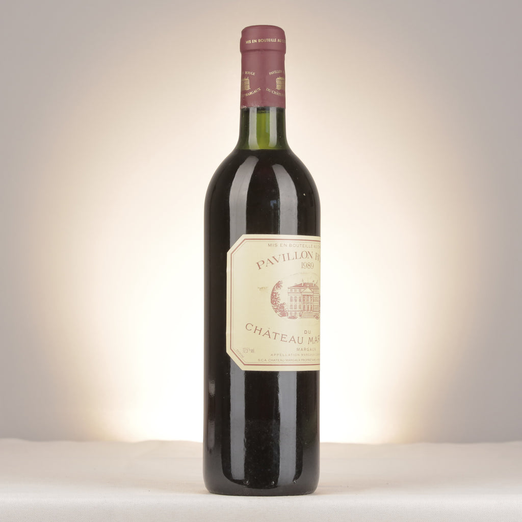 Château Margaux Pavillon Rouge du Château Margaux 1989 Bottle turned right (lot 8fb1)