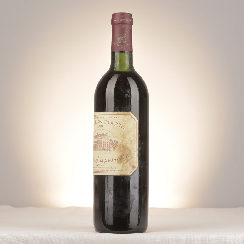 Château Margaux Pavillon Rouge du Château Margaux 1990 Bottle detail (lot e44b)