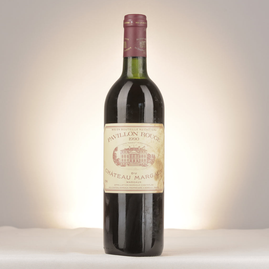 Château Margaux Pavillon Rouge du Château Margaux 1990 Bottle front (lot e44b)