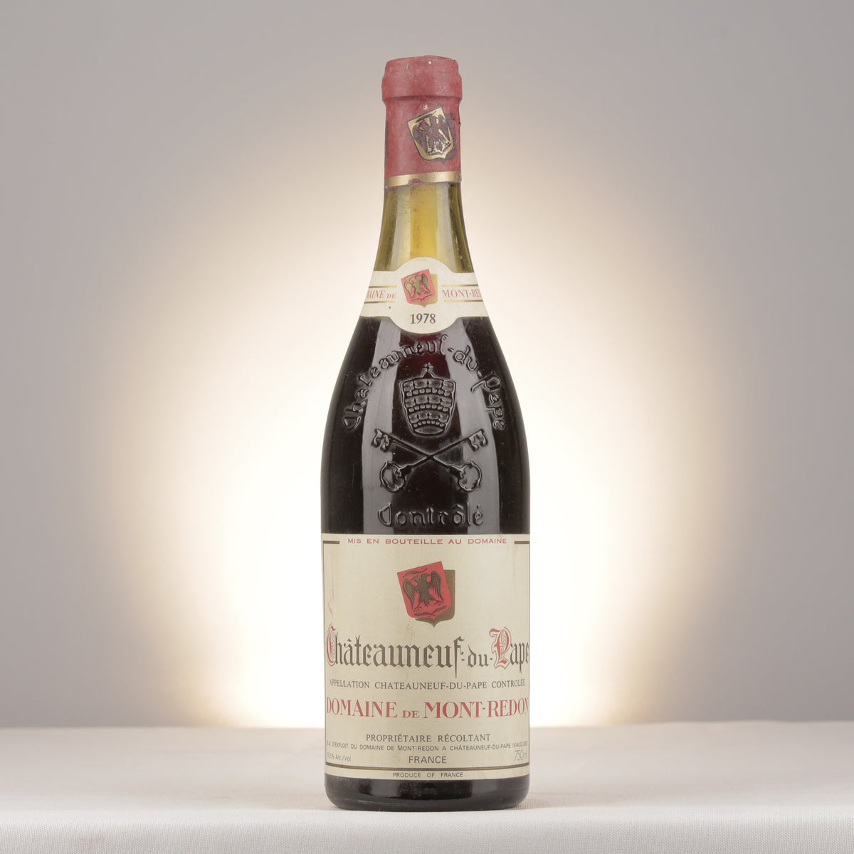 Mont-Redon Châteauneuf-du-Pape Rouge 1978 Bottle front (lot 8136)