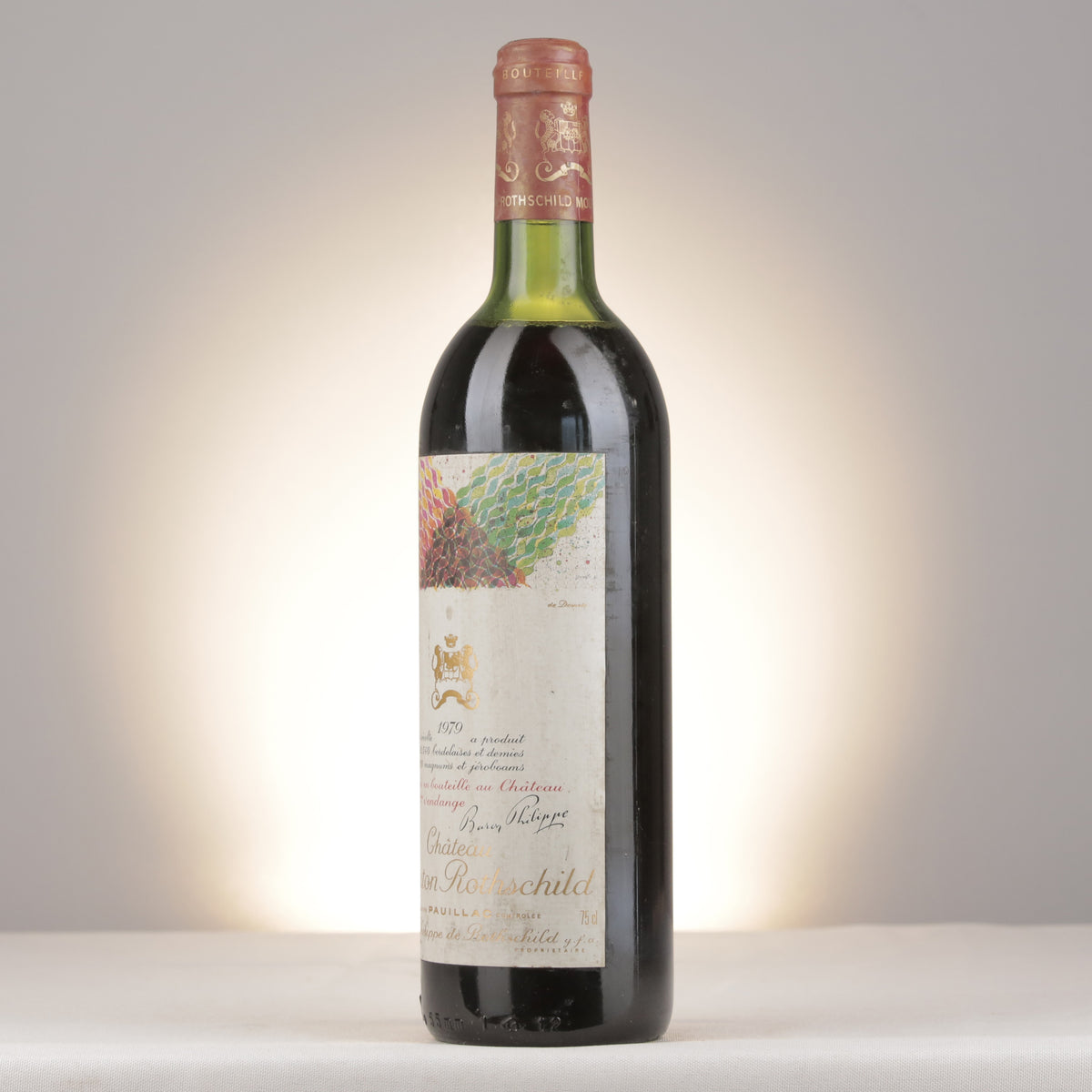 Château Mouton Rothschild 1979 Bottle turned left