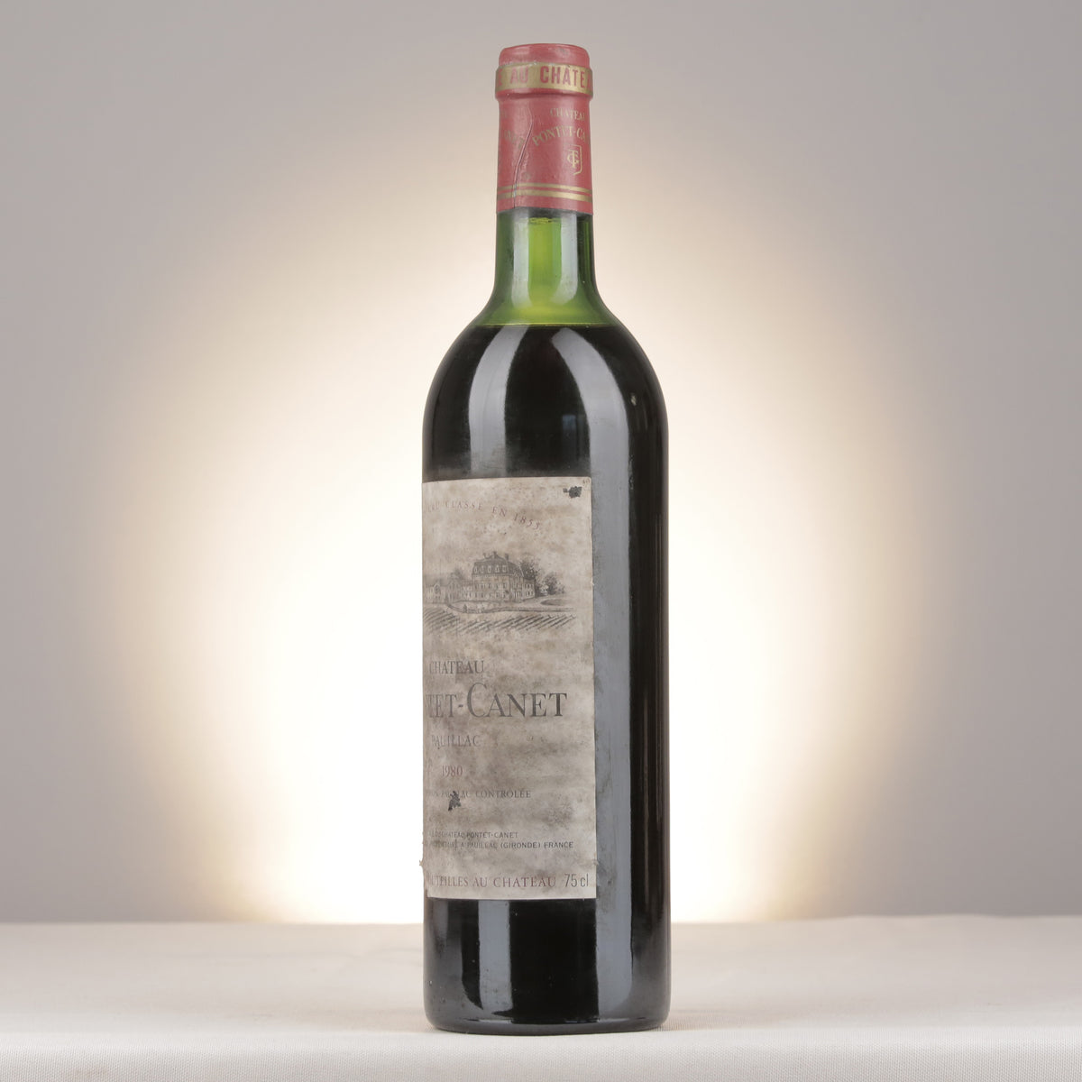 Château Pontet-Canet 1980 Bottle turned left (lot 606c)