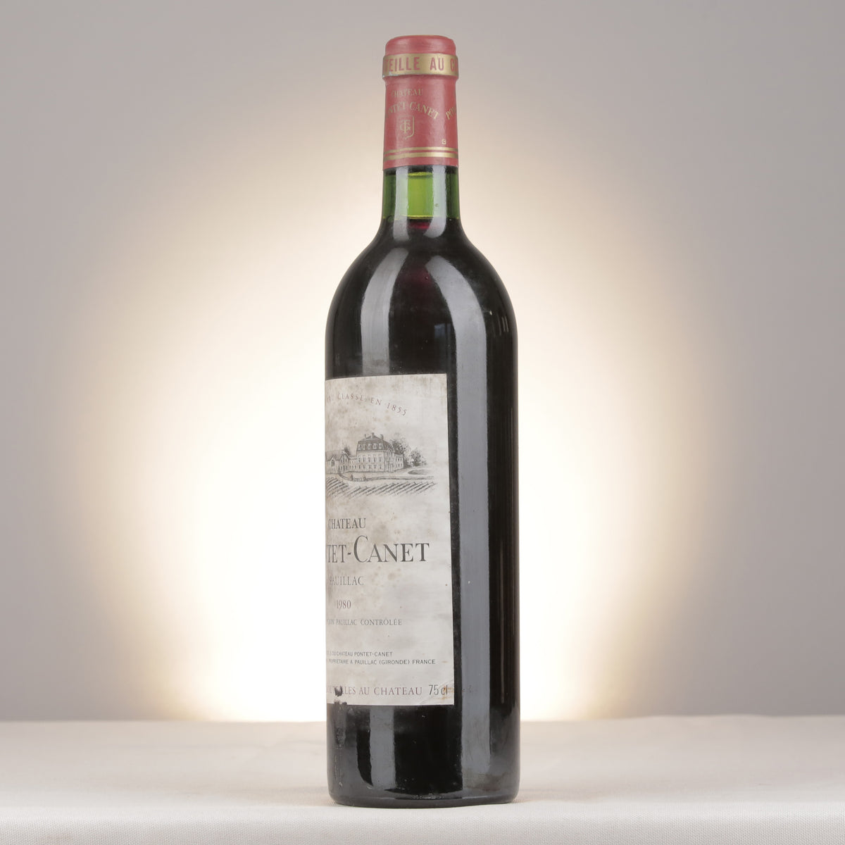 Château Pontet-Canet 1980 Bottle turned right (lot 7aec)