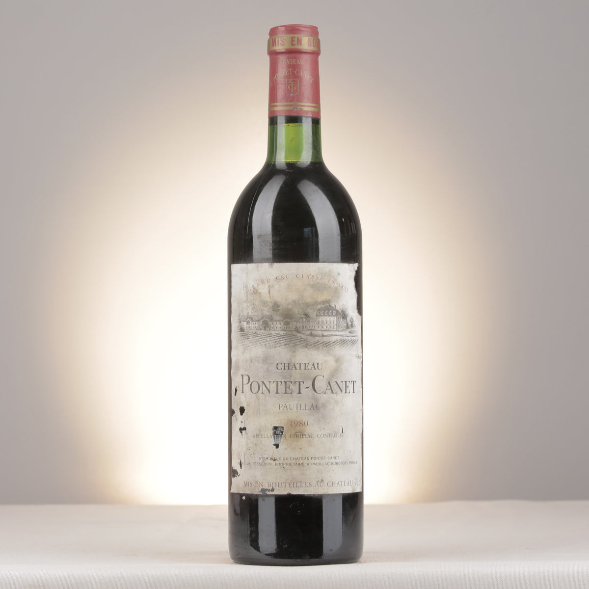 Château Pontet-Canet 1980 Bottle front (lot 90a3)