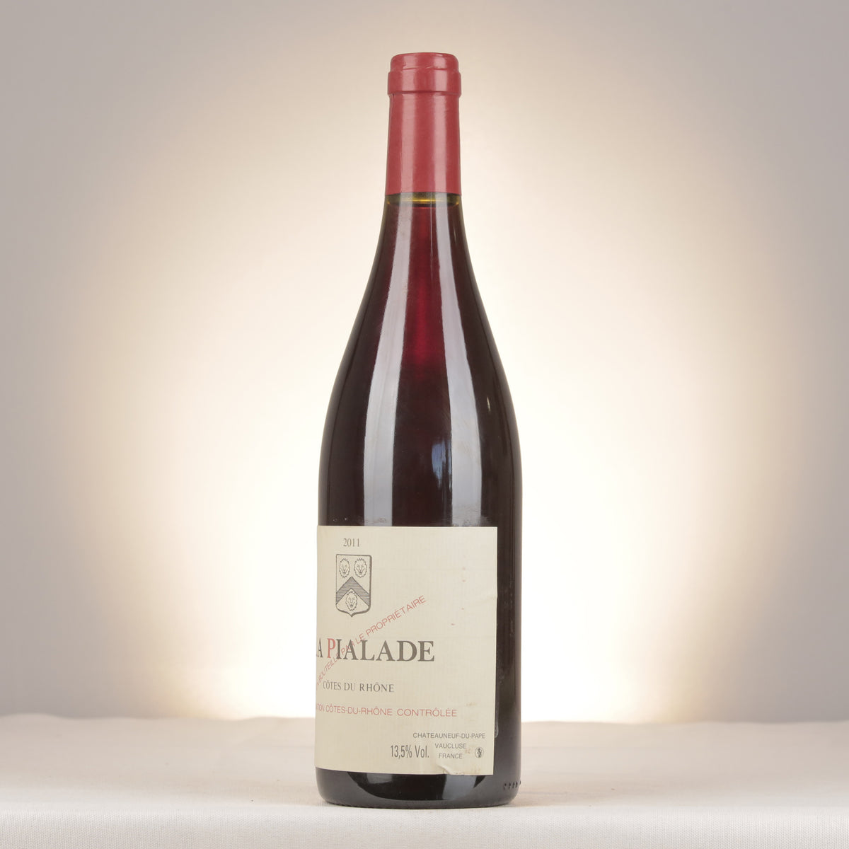 Château Rayas Côtes du Rhône La Pialade 2011 Bottle turned left