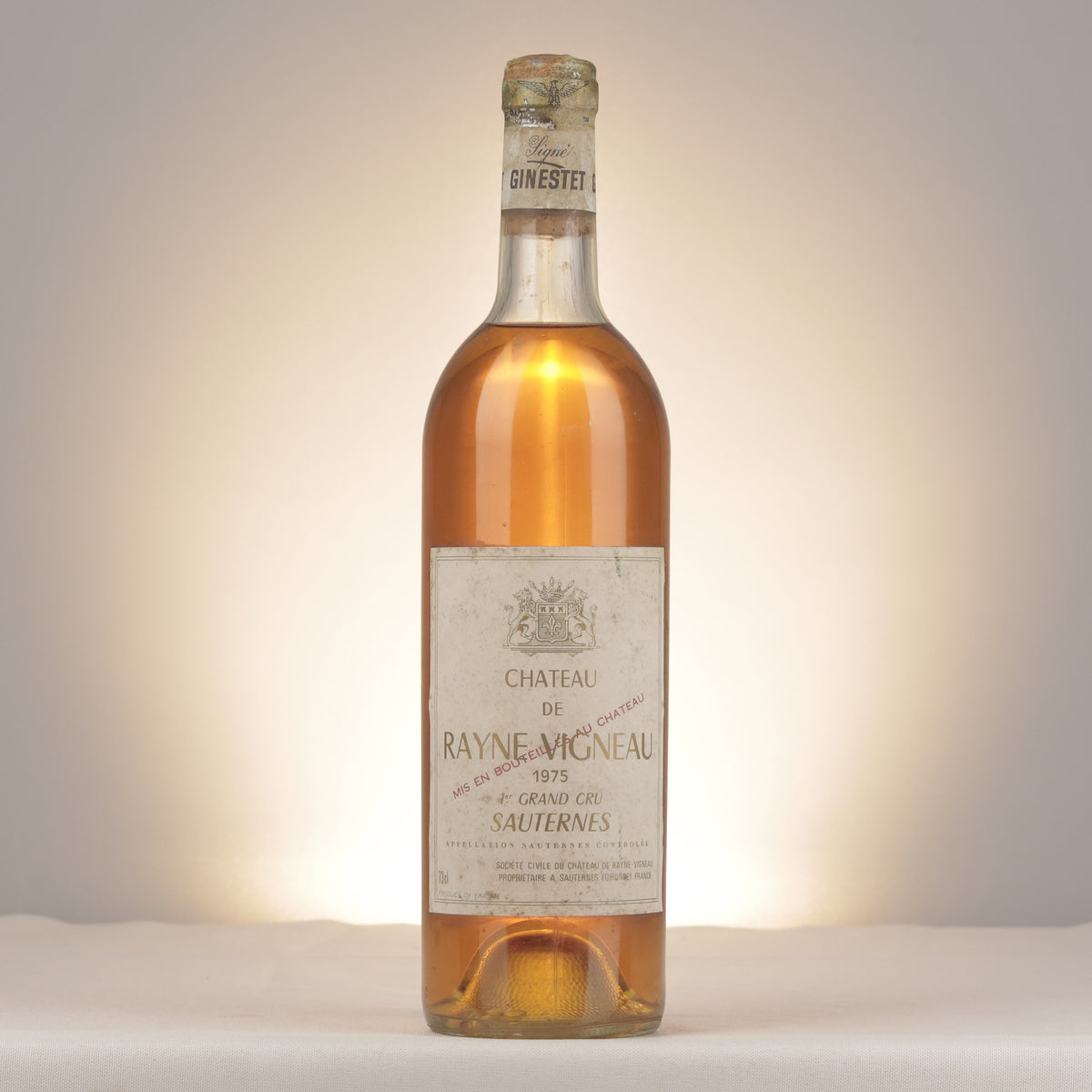 Château Rayne Vigneau Château de Rayne Vigneau 1975 Bottle front