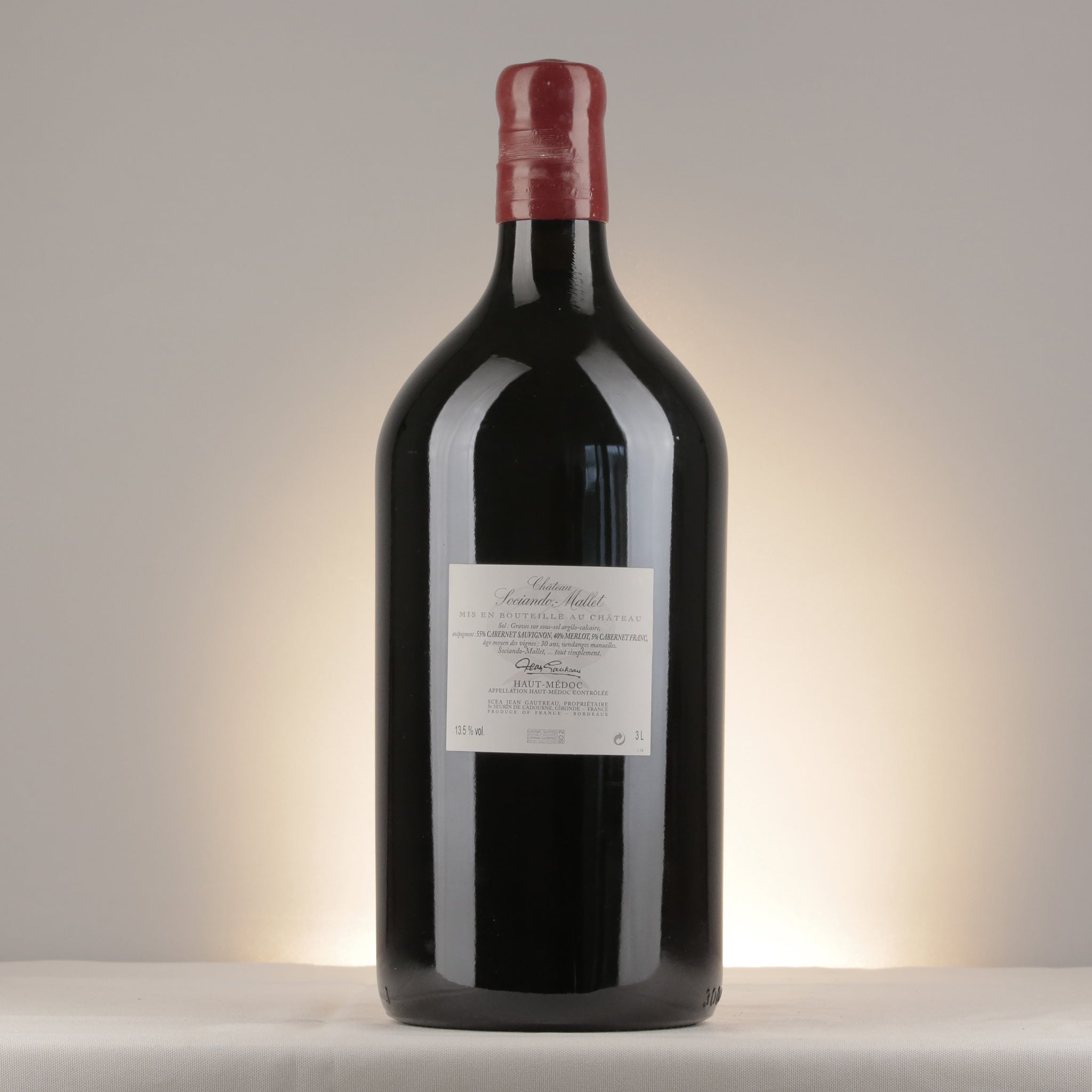 Château Sociando-Mallet 2009 Jeroboam back