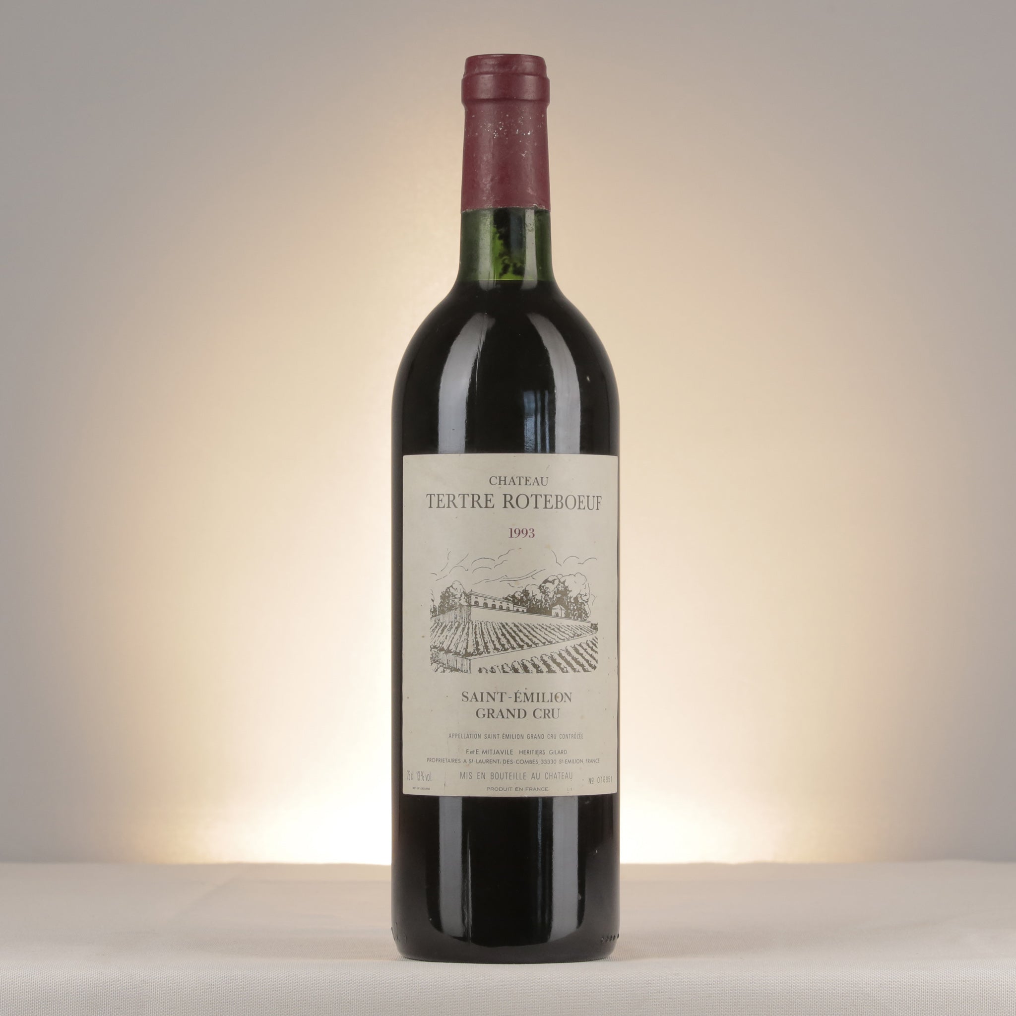 Château Tertre Roteboeuf 1993 Bottle front (lot 3d43)