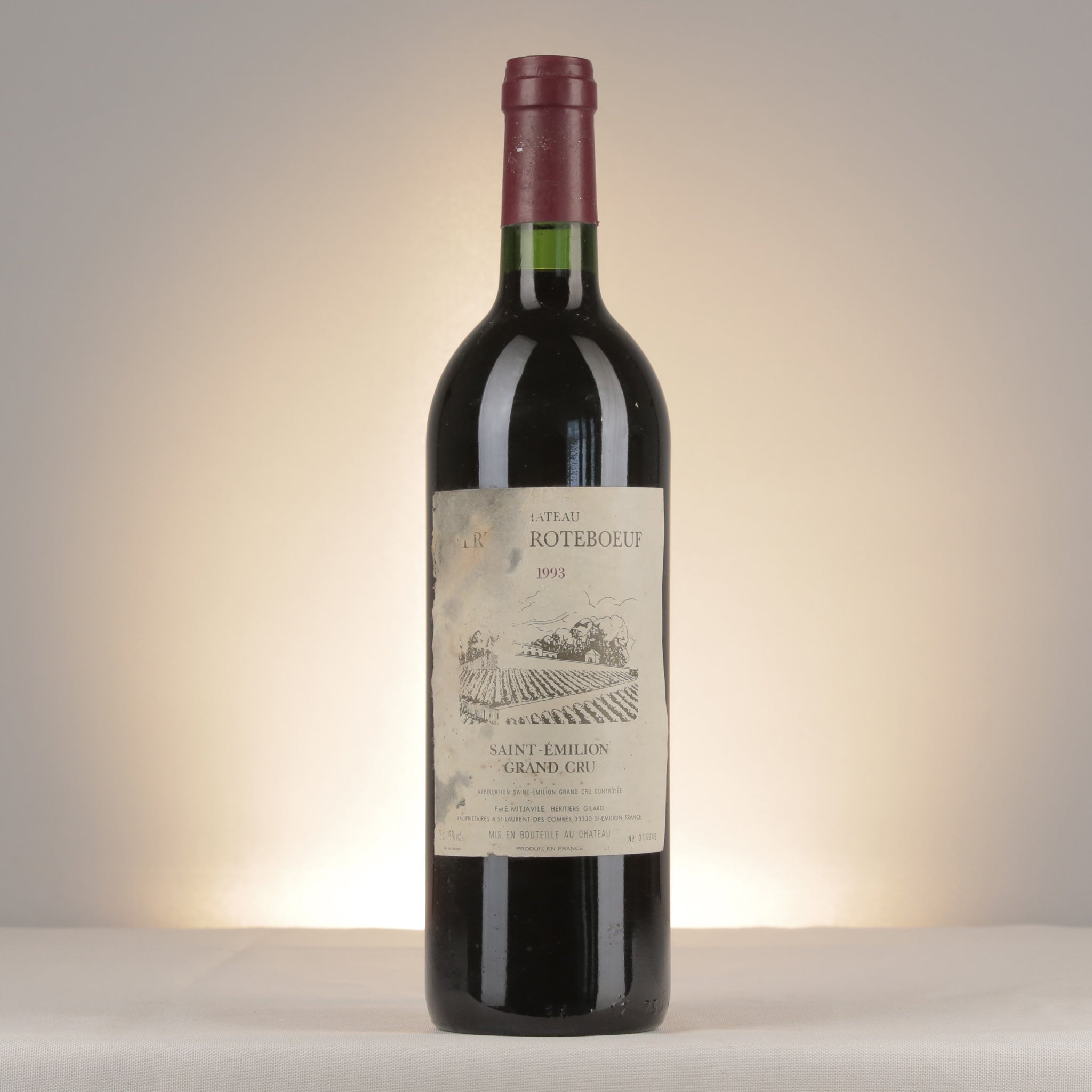 Château Tertre Roteboeuf 1993 Bottle front (lot 4d3f)